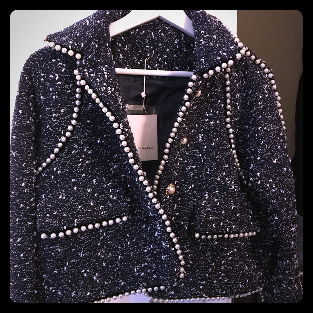 Chanel style pearl jacket brand new size s